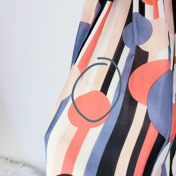 J. Peterman  100% Silk Polka Dot Print Full Skirt Size‎ 6 Lined - Picture 5 of 8